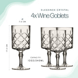 Leisurewize Elegance Tinted Wine Goblets - 4 Pack Streetwize