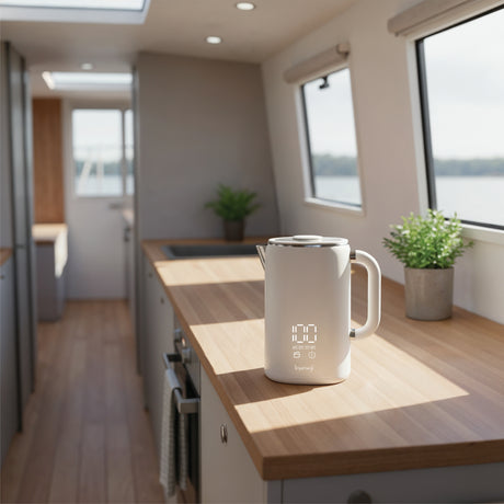 Leisurewize Sleek LED Kettle 1.7 Litre - Grey STREETWIZE