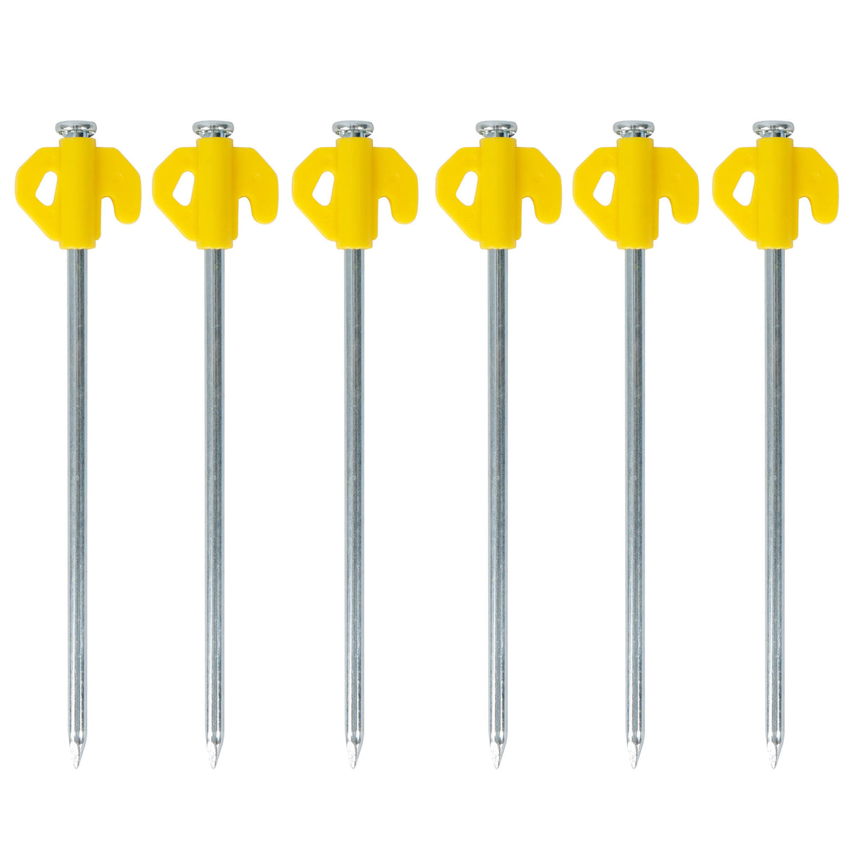 Streetwize 21pc Ground Tent Pegs 6.5x205mm with Ground Hook Puller Streetwize