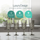 Leisurewize Elegance Tinted Prosecco Glasses - 4 Pack Streetwize