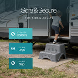 Leisurewize Plastic Double Step - Grey Streetwize