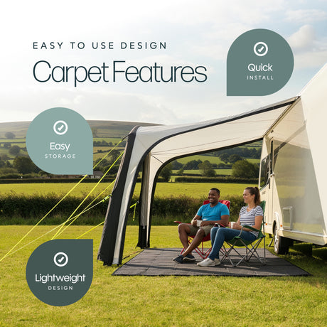 Streetwize Premium Awning Carpet 250cm x  750cm - Grey STREETWIZE