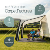 Streetwize Premium Awning Carpet 250cm x  500cm - Grey STREETWIZE