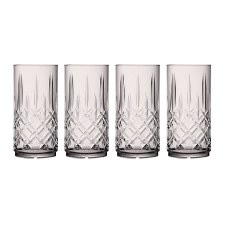 Leisurewize Elegance Tinted Hi-Ball Tumblers - 4 Pack Streetwize