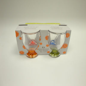 Flamefield Break - Resistant Juice Glass Coloured 4 Pack  (Red, Blue, Green, Orange) Flamefield