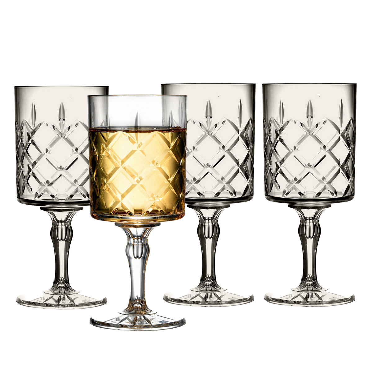 Leisurewize Elegance Tinted Wine Goblets - 4 Pack Streetwize