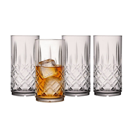 Leisurewize Elegance Tinted Hi-Ball Tumblers - 4 Pack Streetwize