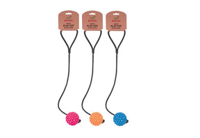 Otterdene Rubber Ball on Rope for Dogs - Assorted Colours OTTERDENE