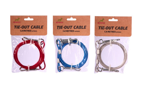 Otterdene Tie Out Cable for Dogs 1.8m - Assorted Colours OTTERDENE