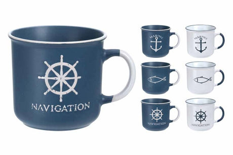 Nautical Pottery Mug - Assorted Otterdene