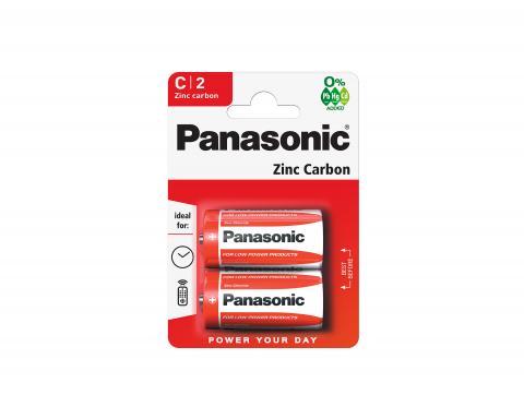 Panasonic Zinc Carbon C Batteries Pack of 2 PANASONIC