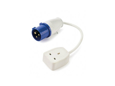 Caravan mains site plug with UK socket - 13A Trailing Socket HIGHBRIDGE CARAVANS