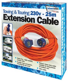 Leisurewize Towing and Touring 230v - 25metre Extension Cable STREETWIZE
