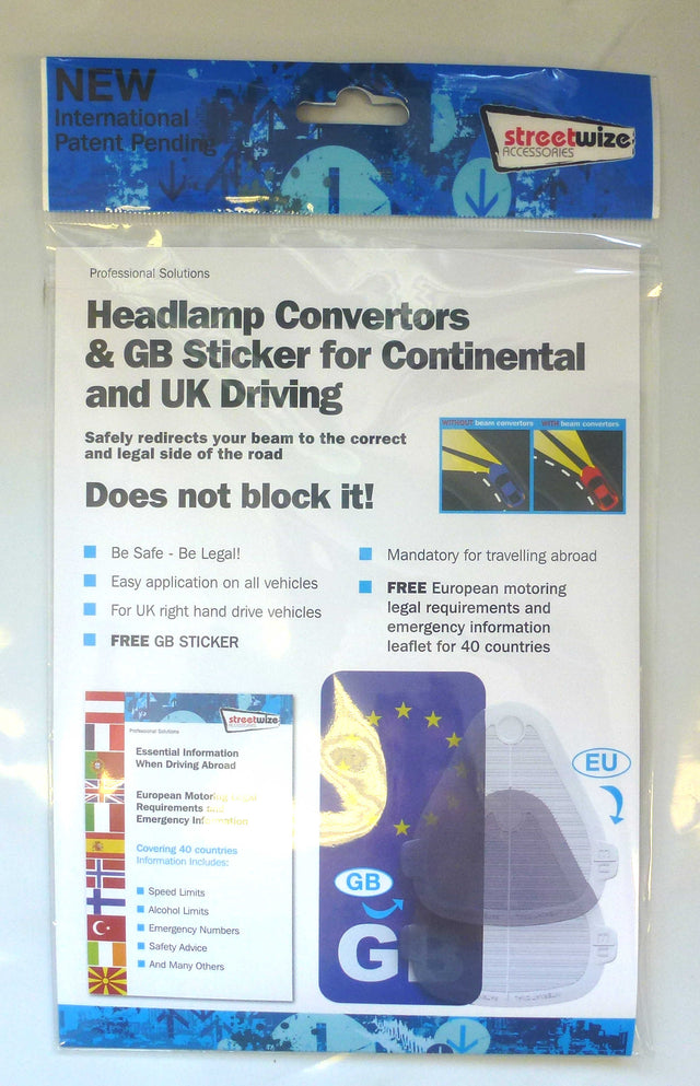 Streetwize Headlamp Converter & GB Sticker Streetwize