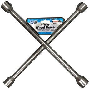 Streetwize Silver Painted 4 Way Wheel Brace 17mm & 19mm - 21mm & 23mm Highbridge Caravan Centre