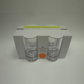 Flamefield Slim Jim Short Tumblers - Clear - 4 Piece Flamefield