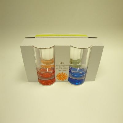 Flamefield Slim Jim Short Tumblers - Assorted Colours - 4 Piece Flamefield