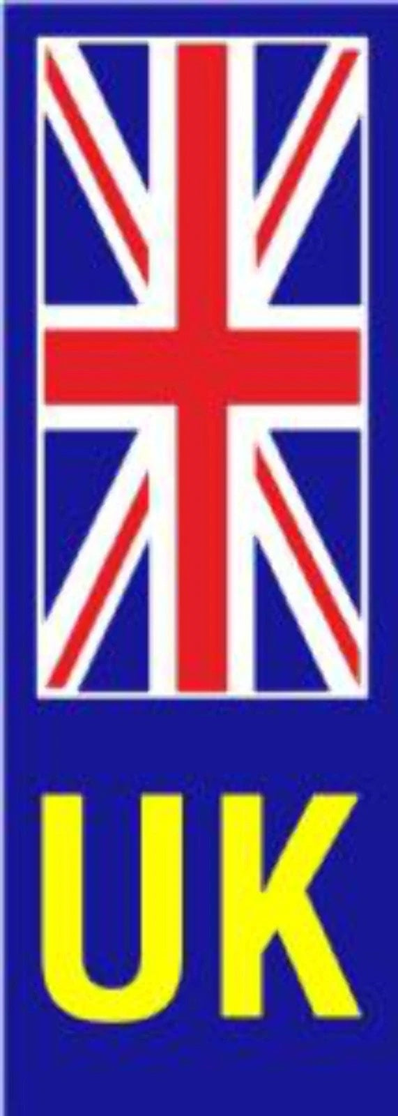 W4 UK Number Plate Union Jack Yellow W4