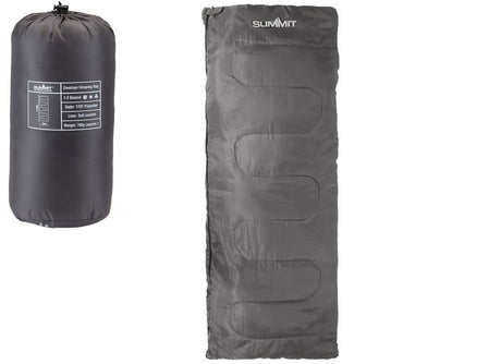 Summit Trekker Single Envelope Sleeping Bag - Grey Stax