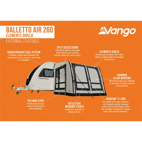 2025 Vango Balletto Air 260 Elements Shield VANGO