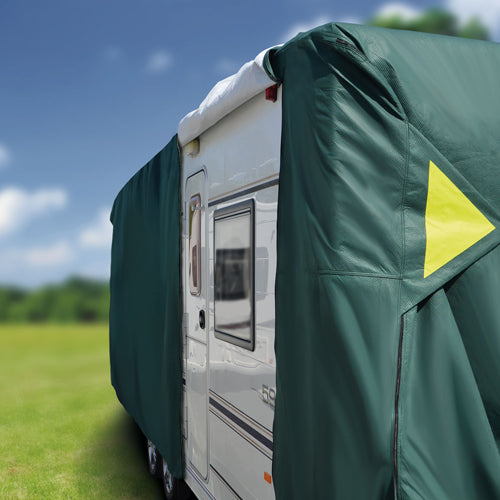 Maypole Caravan Winter Cover 6.8 - 7.4m - Green MAYPOLE