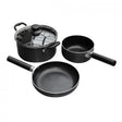 Outdoor Revolution Koga 3 Piece Induction Pan Set Blue Diamond