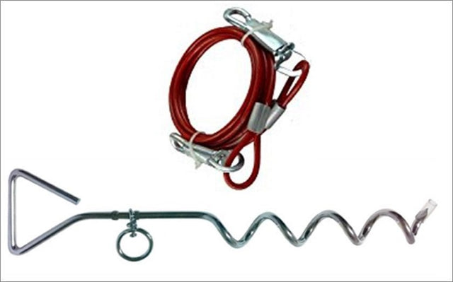Dog Tie Out Stake & Tether with 4metre (13ft) Lead STREETWIZE