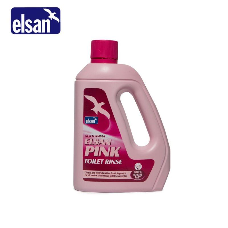 Elsan Pink Toilet Rinse Fluid Chemical Cleaner Fluid 2 Litre Elsan