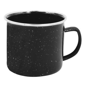 OTTERDENE Enamel Camping Mug 12oz Black Otterdene