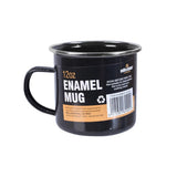 OTTERDENE Enamel Camping Mug 12oz Black Otterdene