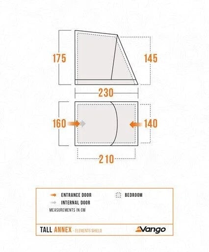 Vango Tall Annex Elements Shield - Balletto Vango