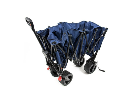 Outdoor Revolution Fold Down Camping Wagon With Wide, Robust Detachable Wheels Blue Diamond