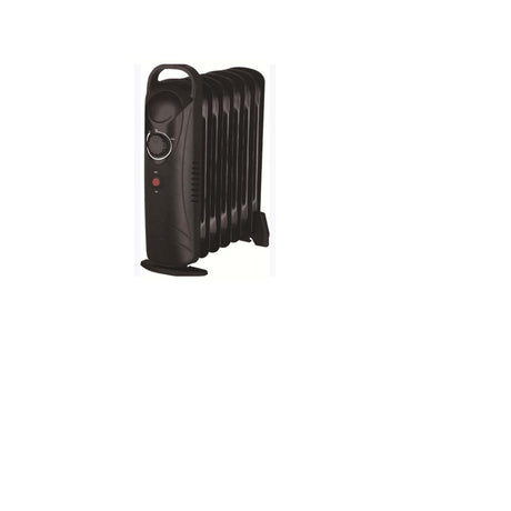 1000W Mini Oil Filled Radiator Black GROVE PRODUCTS