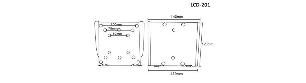 Quick Release Slim TV Wall Bracket - Black HIGHBRIDGE CARAVANS