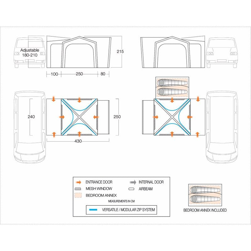 Vango Versos Air Low Driveaway Awning Vango